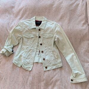 Mint color denim jacket